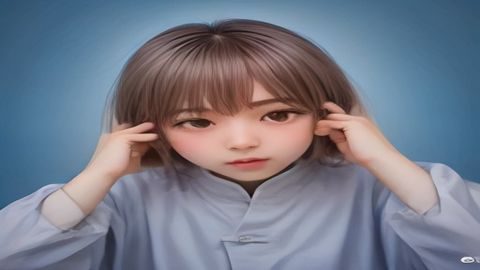 视频封面：深绿色终端界面上显示淫妻词条的搜索数据可视化图表，绿色荧光数字清晰可读